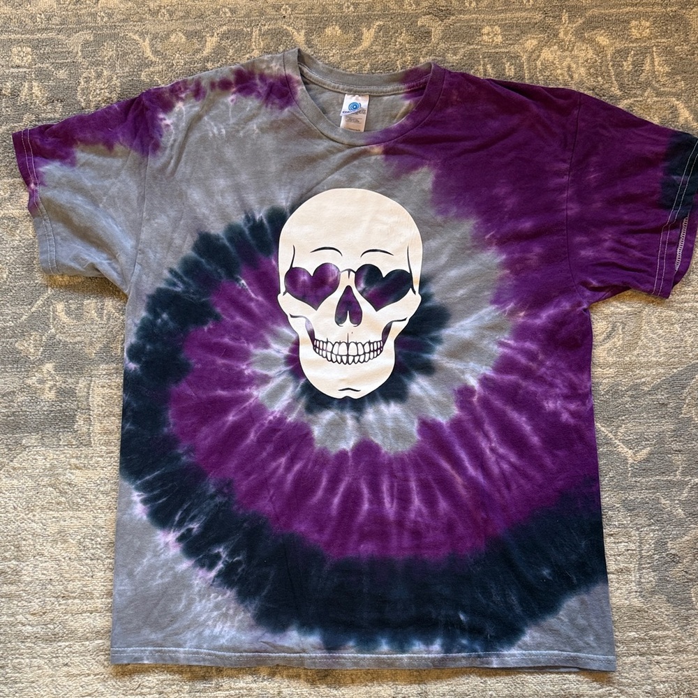 BUNDLE SALE Purple Tie-Dye Skull womenT-Shirt